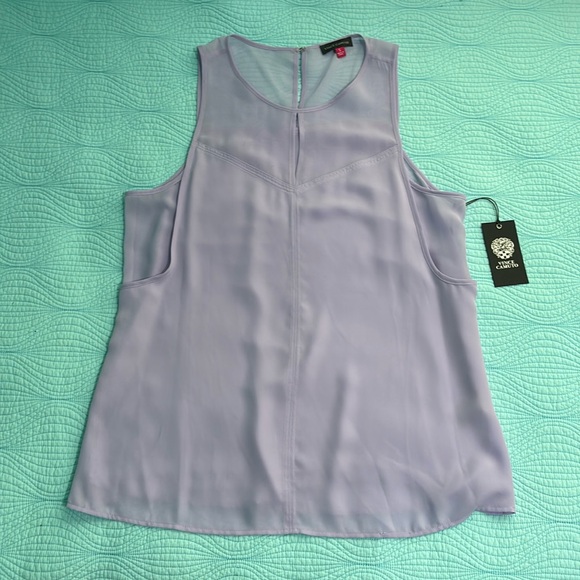 Vince camuto purple sheer panel top - Picture 1 of 13